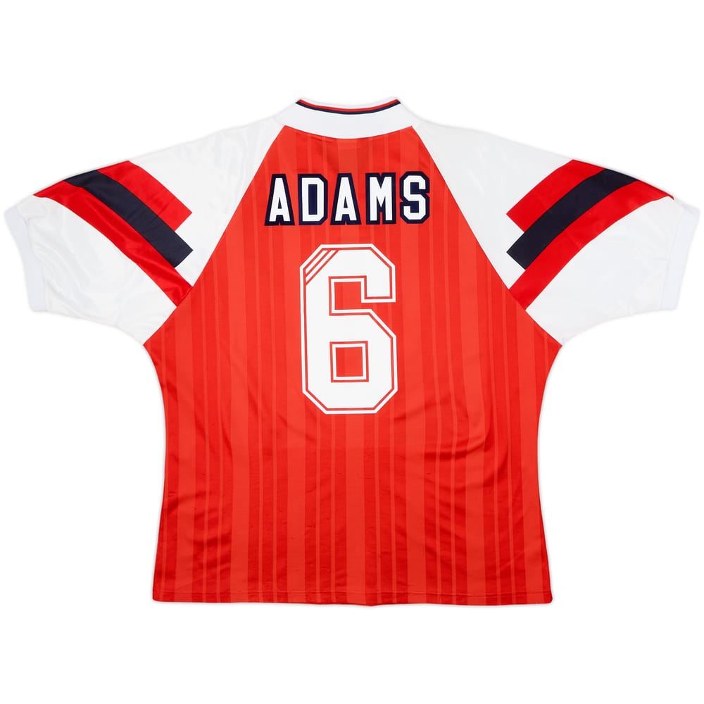 1992-94 Arsenal Home Shirt Adams #6 - 7/10 - (L/XL)