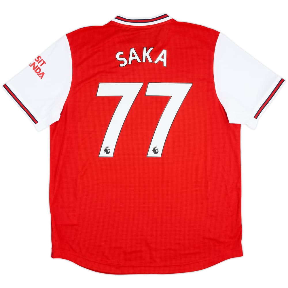 Camiseta auténtica de local del Arsenal 2019-20 Saka #77 - 10/10 - (XL)