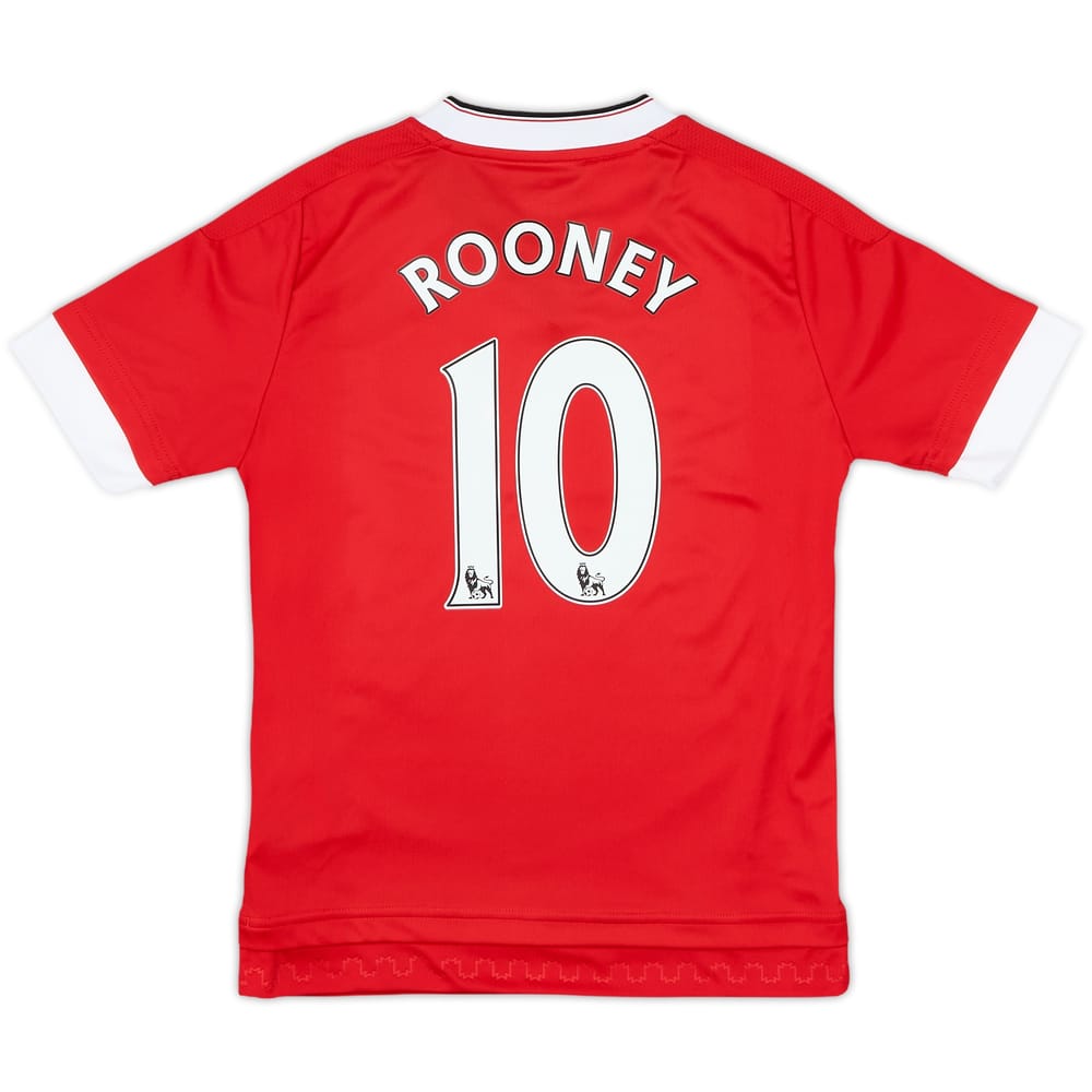 2015-16 Manchester United Home Shirt Rooney #10 - 9/10 - (S.Boys)