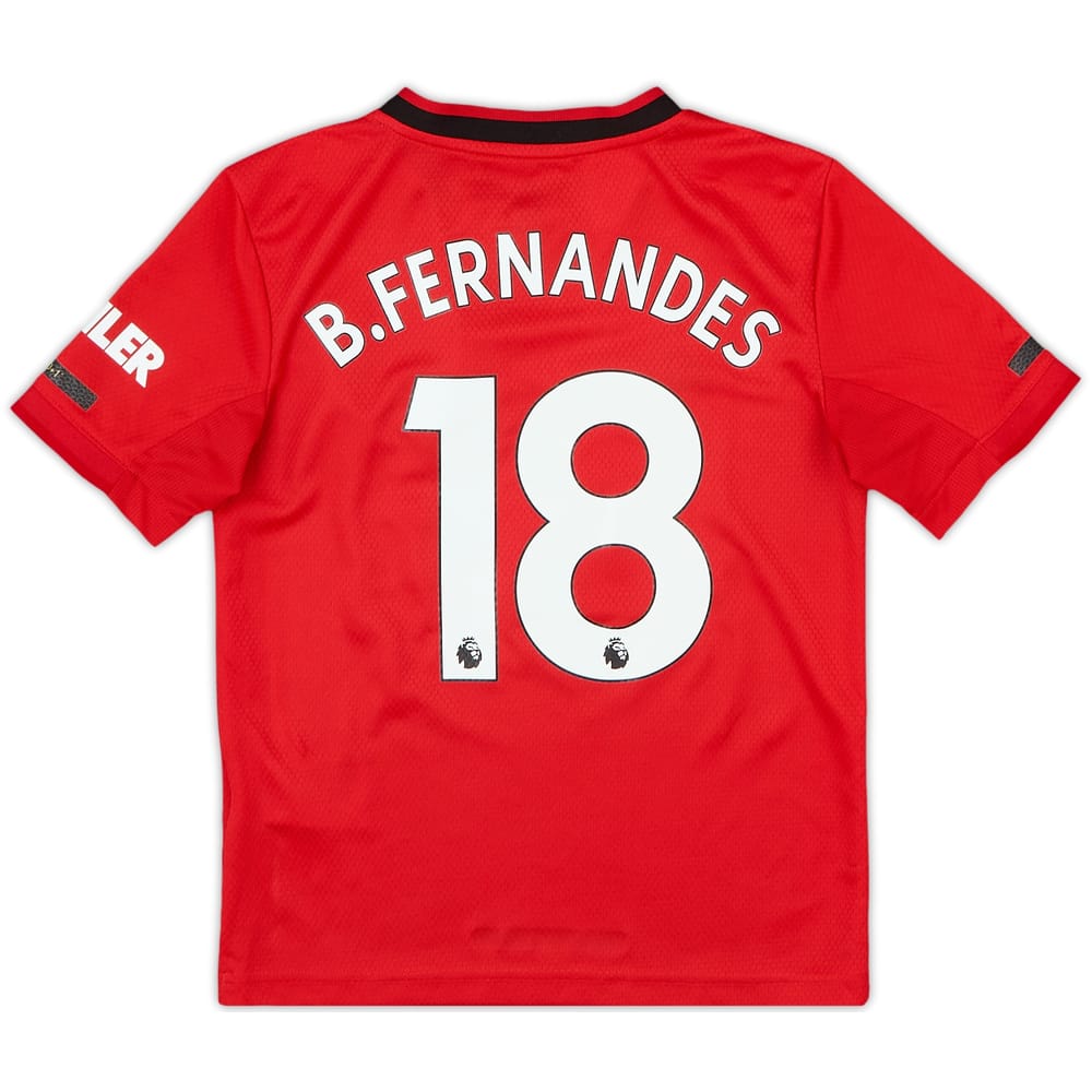 2019-20 Manchester United Home Shirt B.Fernandes #18 - 9/10 - (7-8 Years)