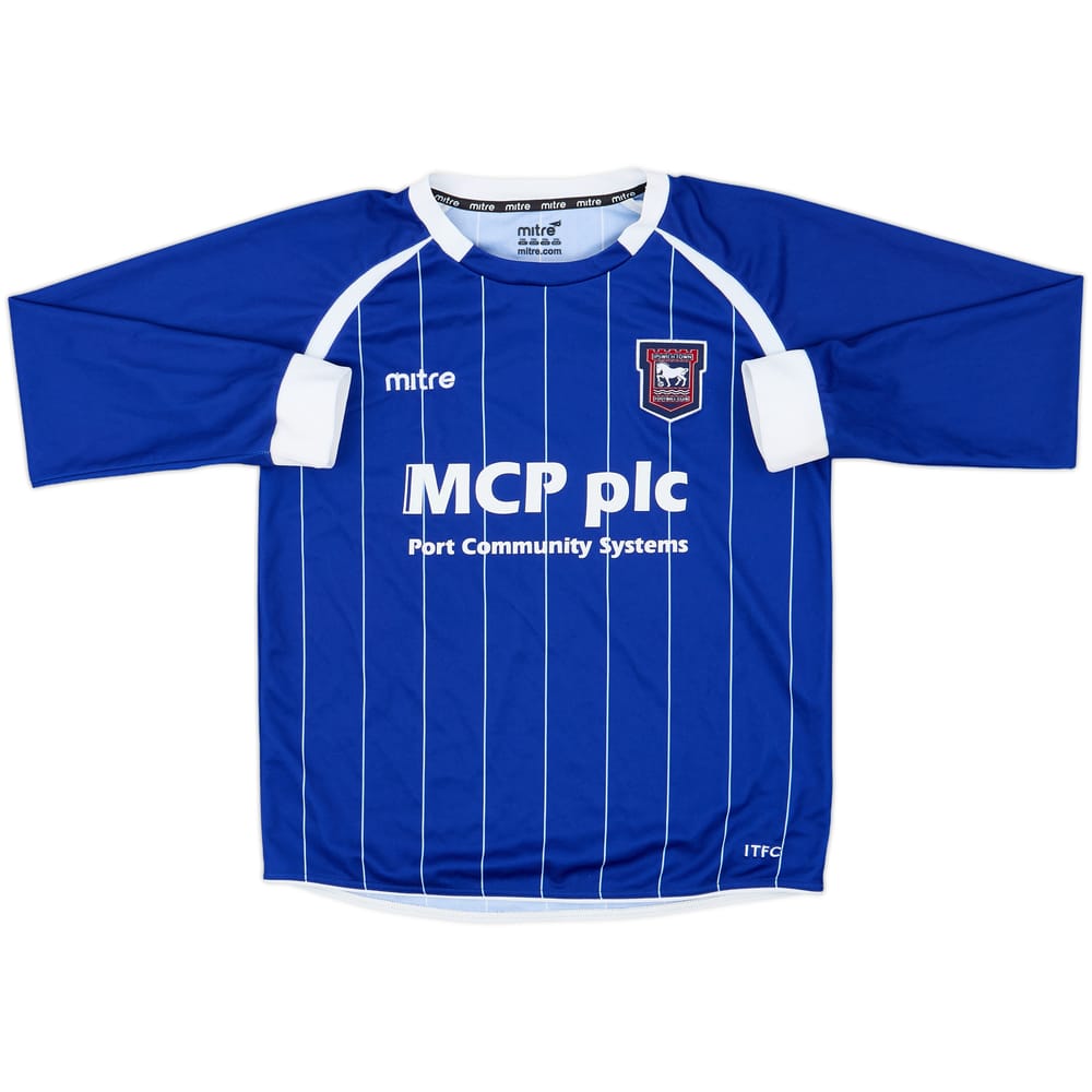 2014-15 Ipswich Home L/S Shirt #2 - 9/10 - (Y)