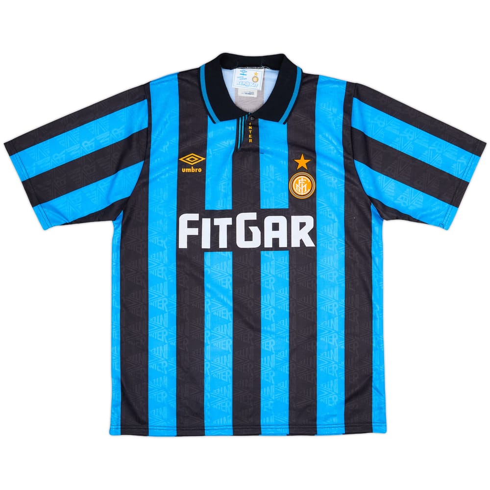 1991-92 Inter Milan Home Shirt - 9/10 - (L)