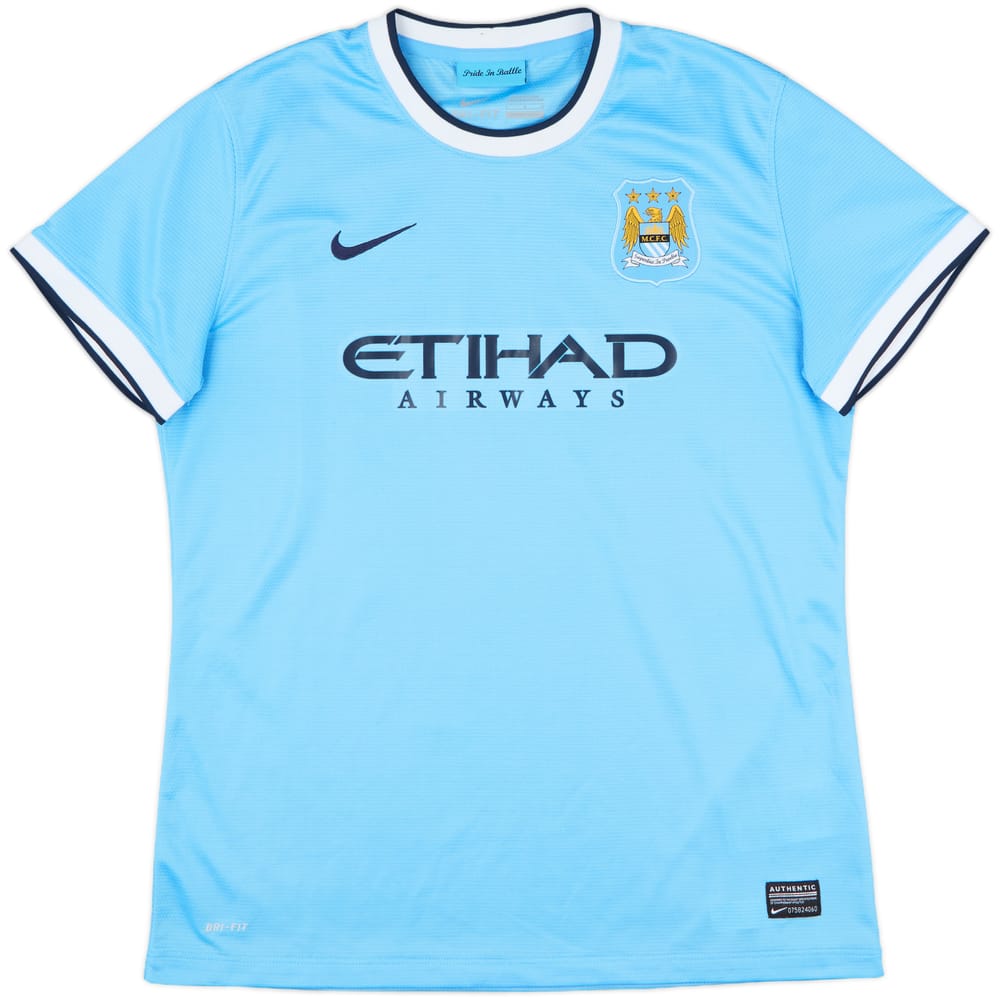 2013-14 Manchester City Home Shirt - 9/10 - (Women's L)