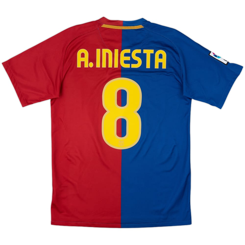 2008-09 Barcelona Home Shirt A.Iniesta #8 - 8/10 - (S)