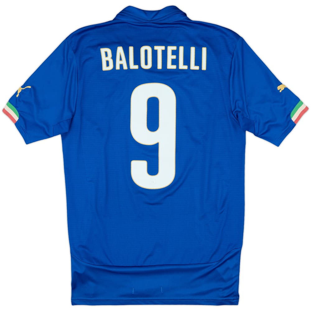 2014-15 Italy Home Shirt Balotelli #9 - 8/10 - (S)