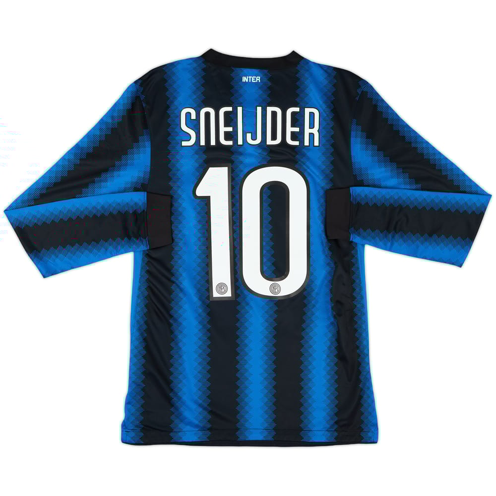 2010-11 Inter Milan Home L/S Shirt Sneijder #10 - 8/10 - (S)