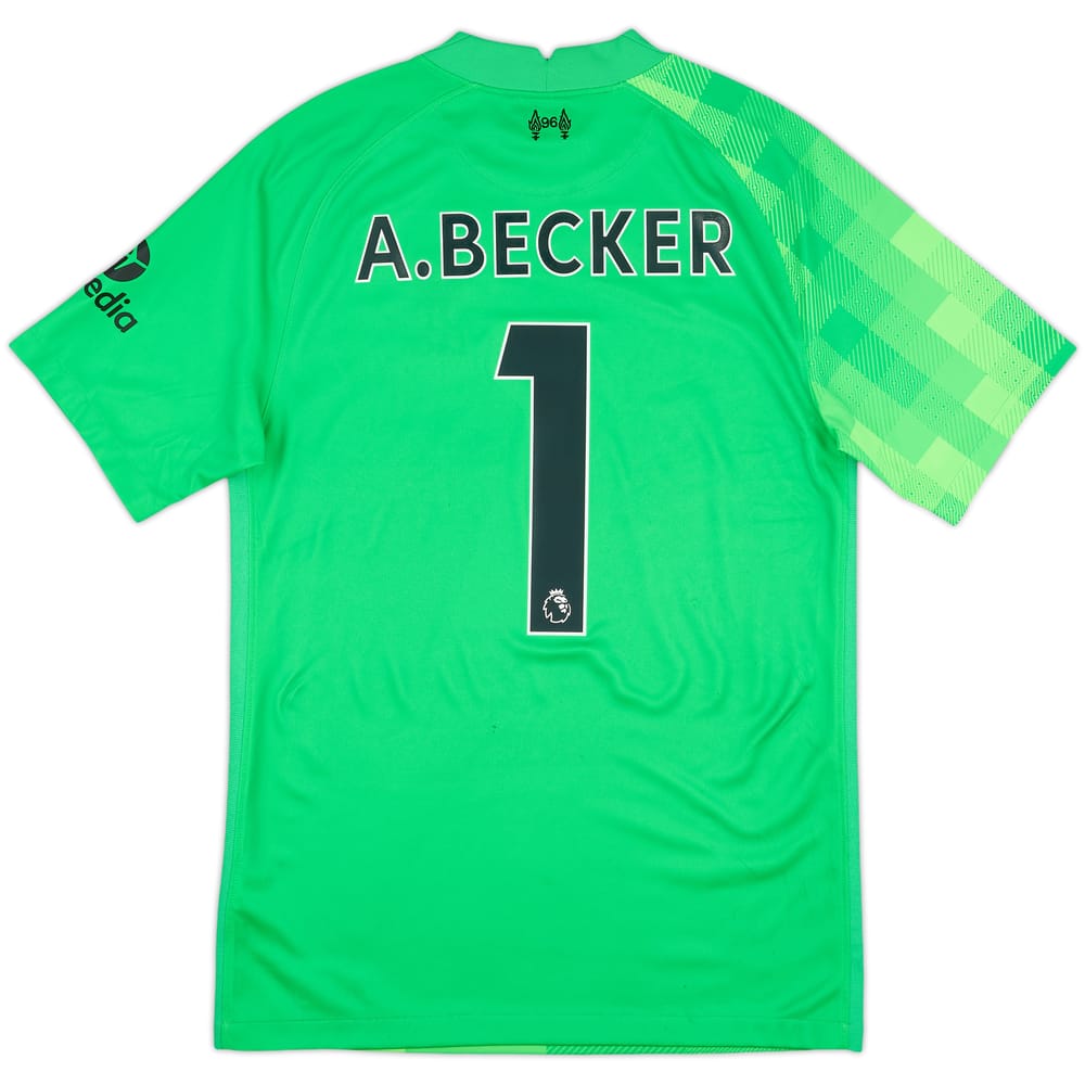 2021-22 Liverpool GK Shirt S/S A.Becker #1 - 7/10 - (S)