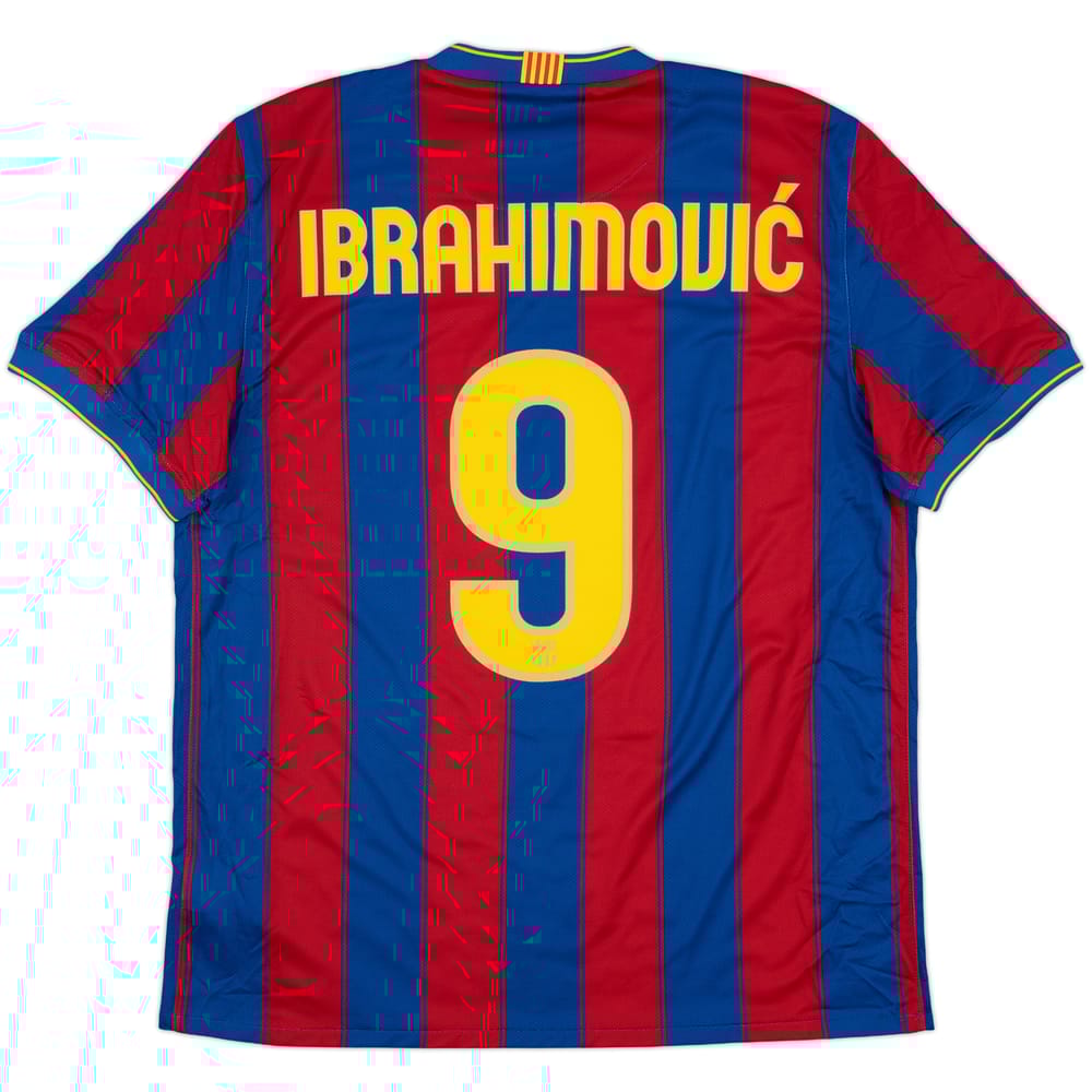 2009-10 Barcelona Home Shirt Ibrahimovic #9 - 10/10 - (L)