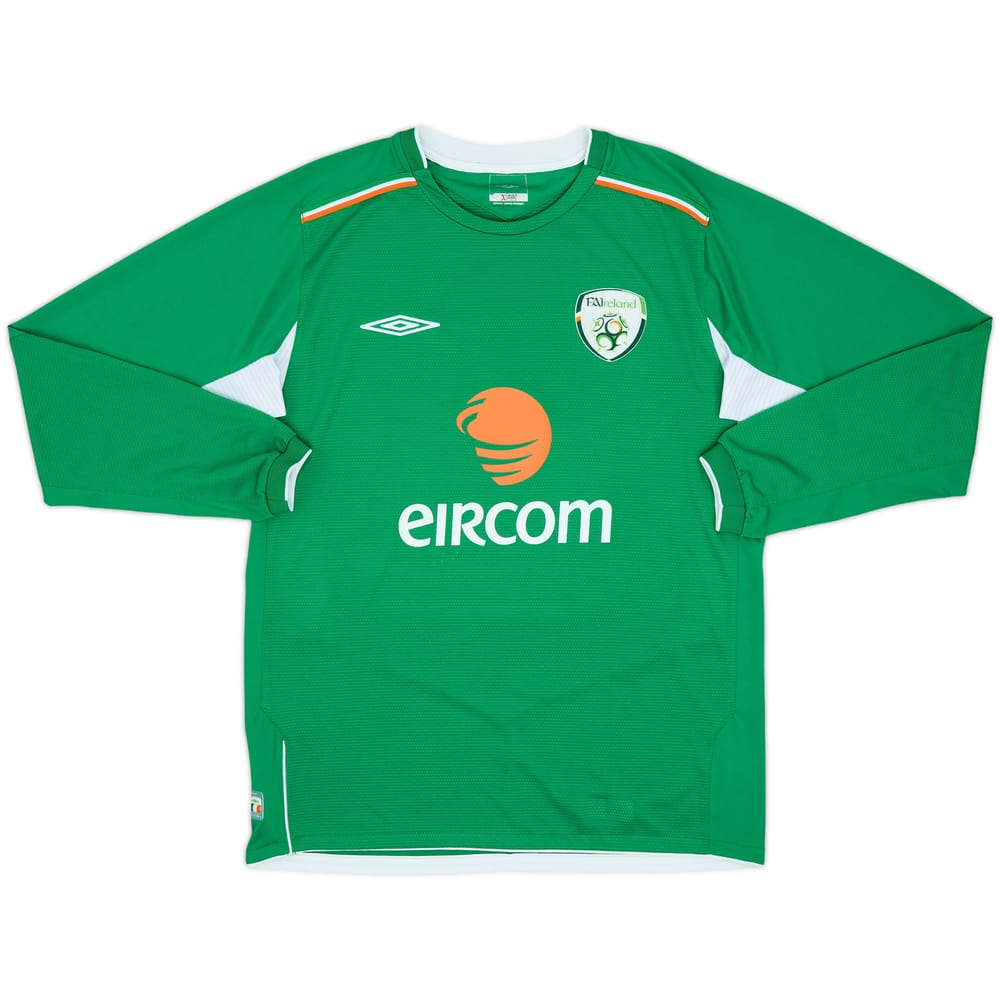 2004-06 Ireland Home L/S Shirt - 7/10 - (M)