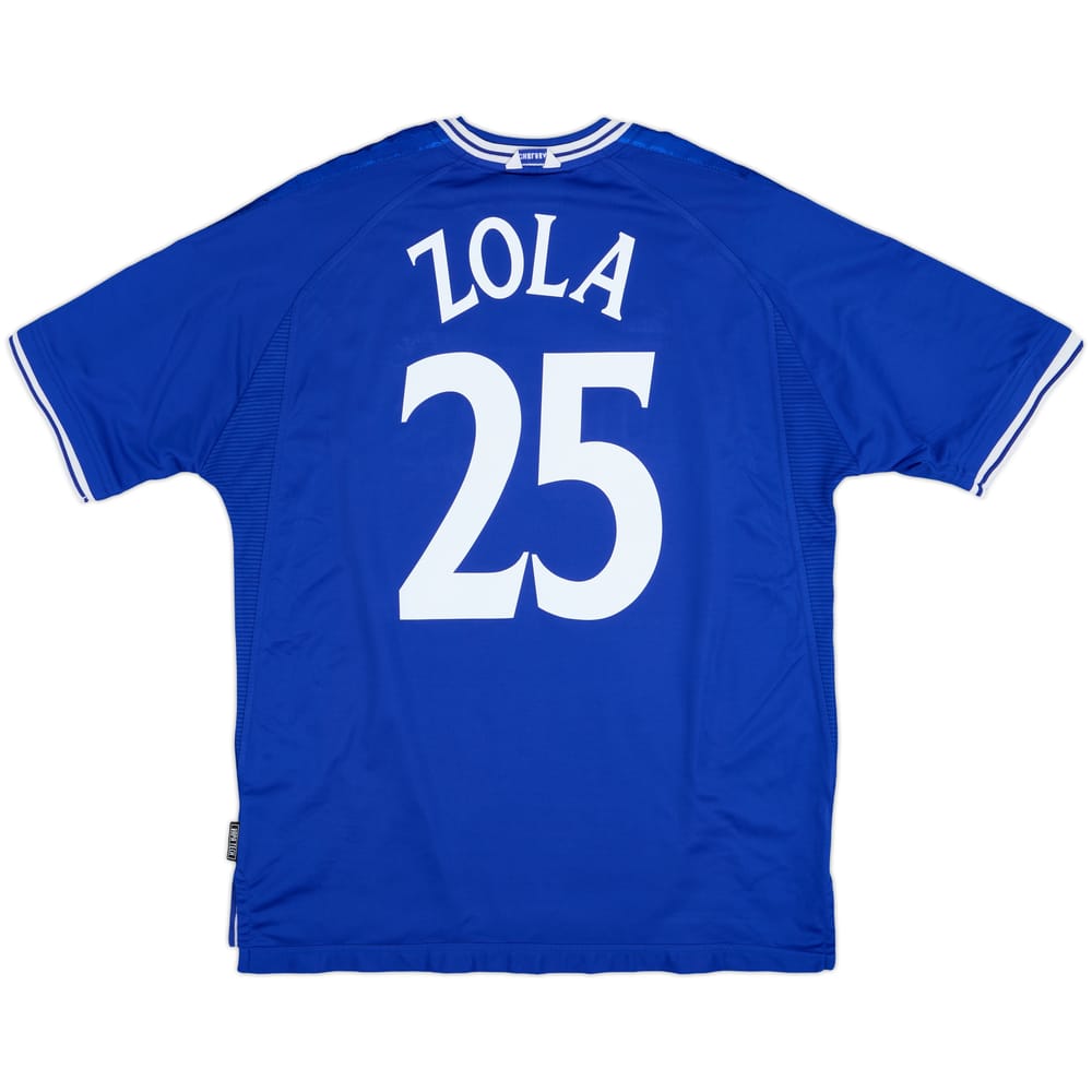 1999-01 Chelsea Home Shirt Zola #25 - 9/10 - (XL)
