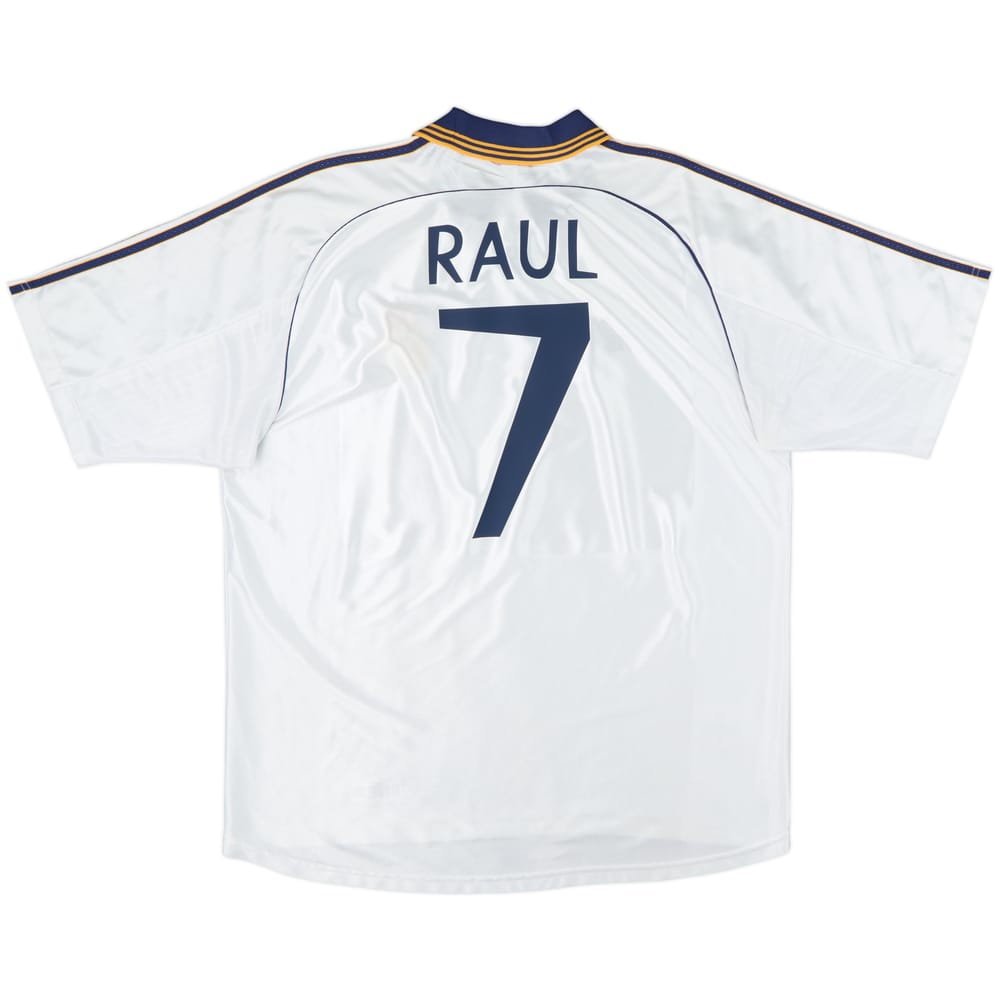 1998-00 Real Madrid Home Shirt Raul #7 - 8/10 - (XXL)