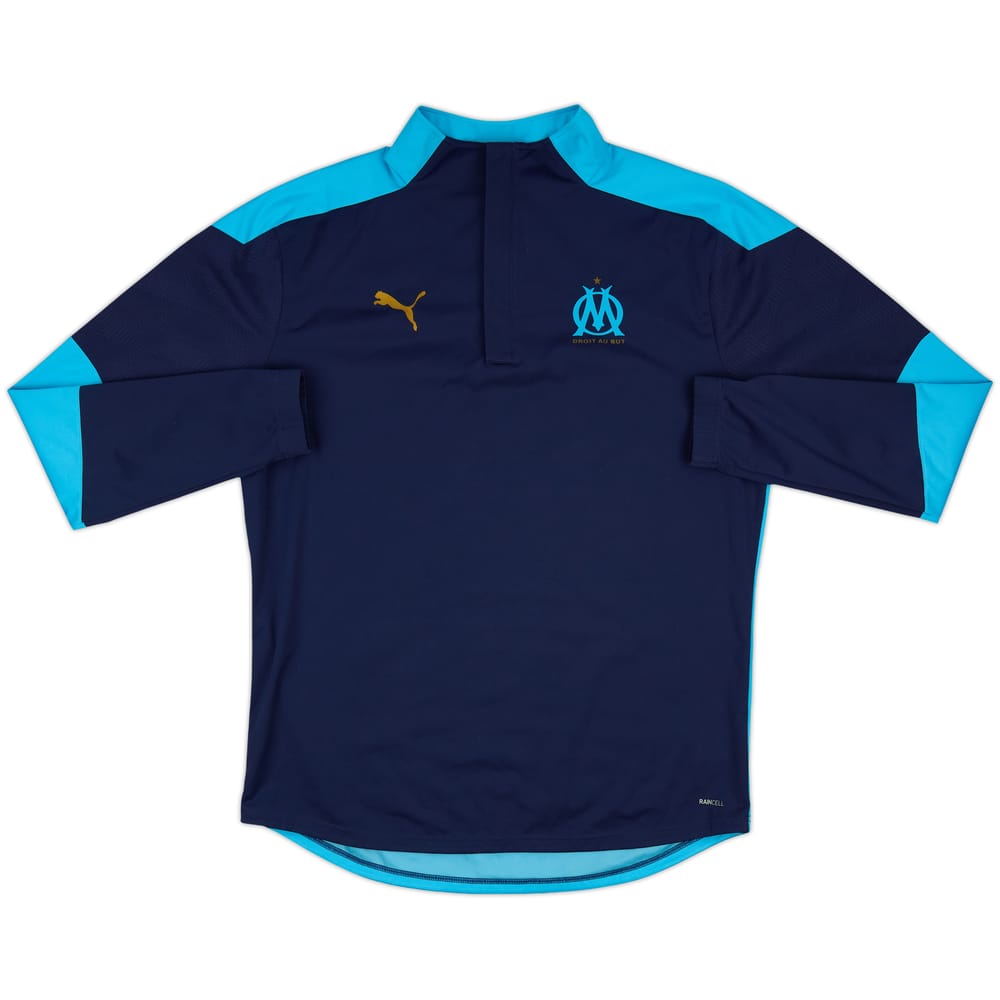 2020-21 Olympique Marseille Puma 1/4 Zip Drill Top - 8/10 - (XL)