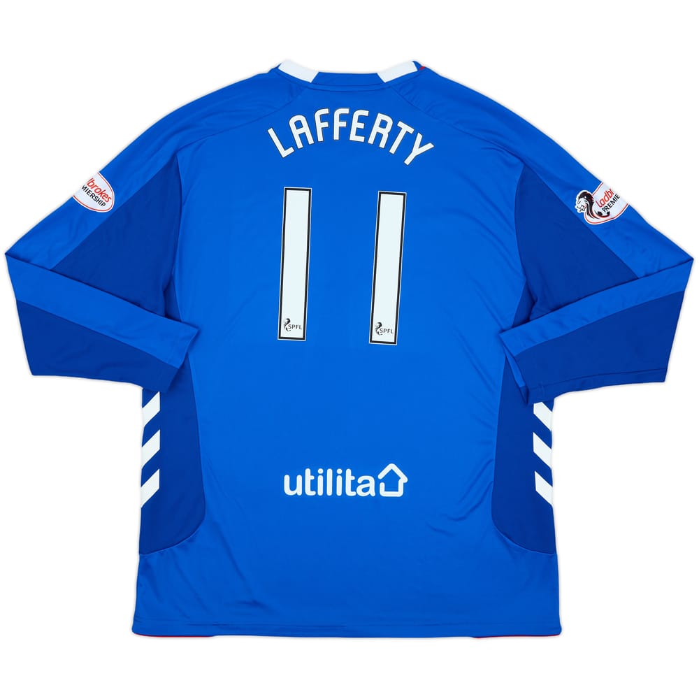 2018-19 Rangers Home L/S Shirt Lafferty #11 - 10/10 - (4XL)