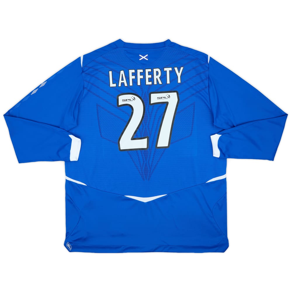 2008-09 Rangers Home L/S Shirt Lafferty #27 - 7/10 - (XXL)