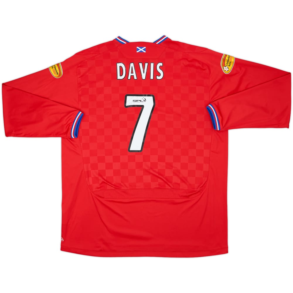 2009-10 Rangers Away L/S Shirt Davis #7 - 7/10 - (XXL)
