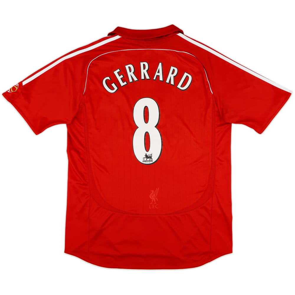2006-08 Liverpool Home Shirt Gerrard #8 - 6/10 - (L)