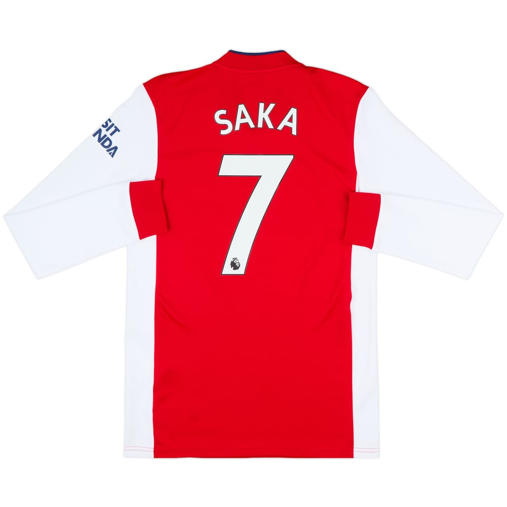 2021-22 Arsenal Home L/S Shirt Saka #7 - 10/10 - (S)