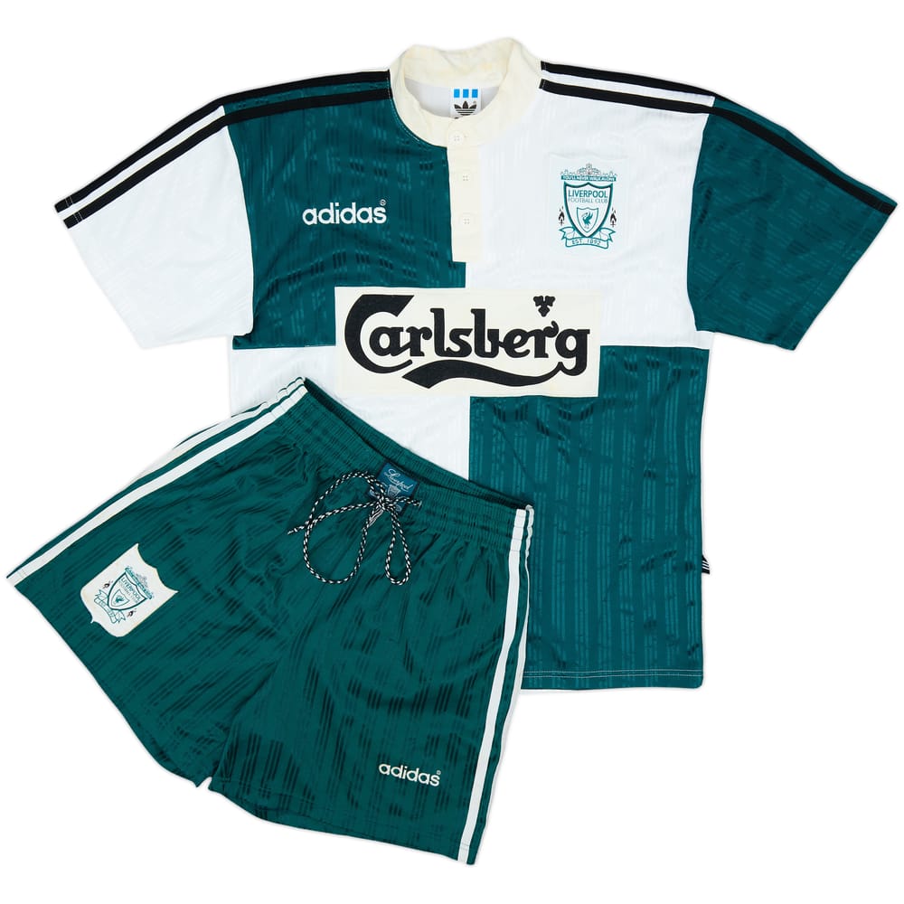 1995-96 Liverpool Away Shirt & Shorts - 8/10 - (S)