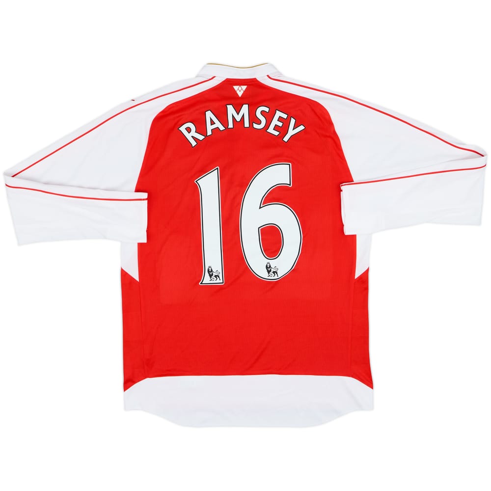 2015-16 Arsenal Home L/S Shirt Ramsey #16 - 8/10 - (L)