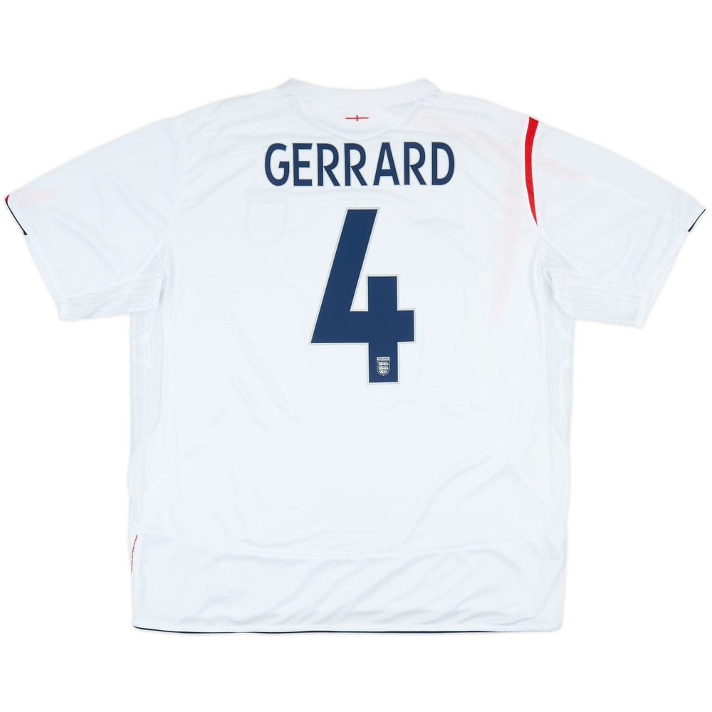 2005-07 England Home Shirt Gerrard #4 - 8/10 - (3XL)