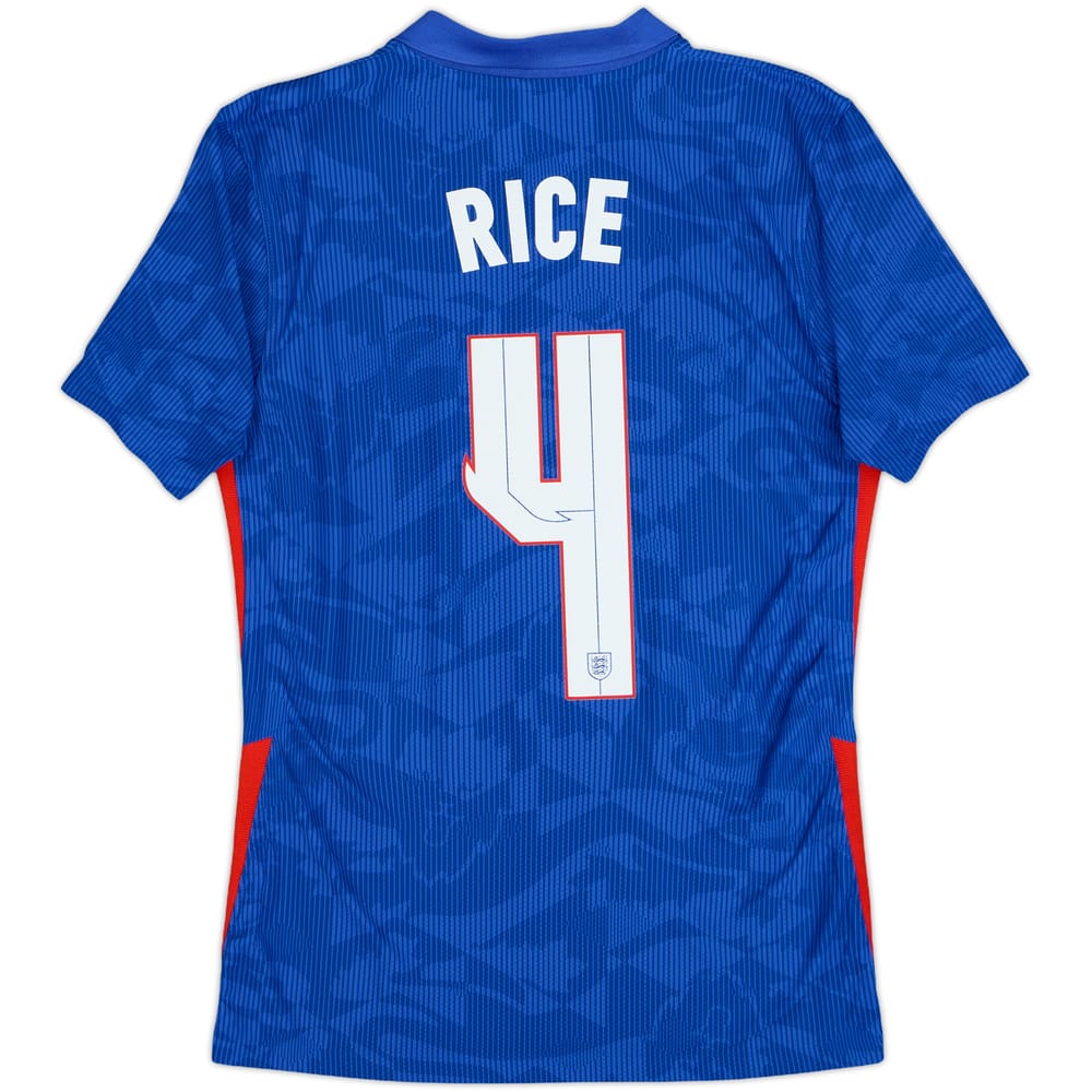 2020-21 England Authentic Away Shirt Rice #4 - 10/10 - (S)