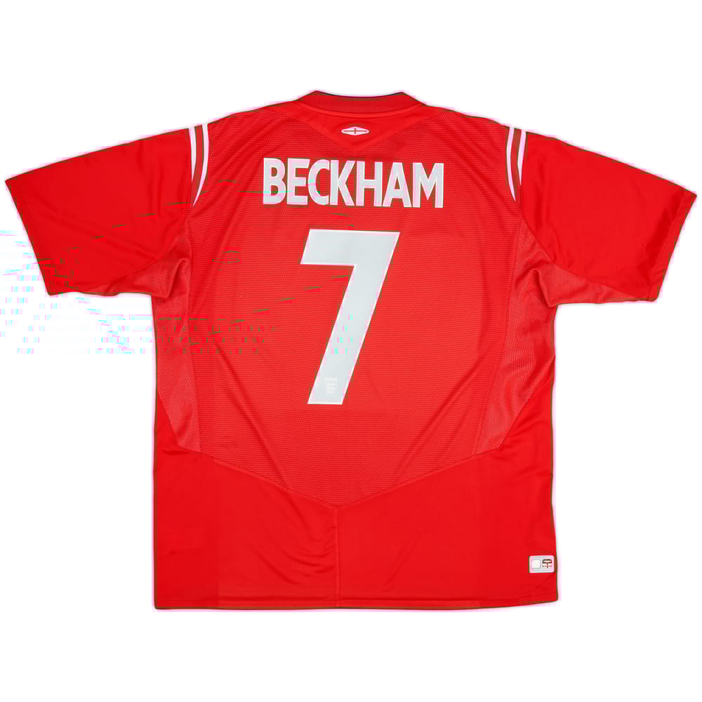 2004-06 England Away Shirt Beckham #7 - 6/10 - (XL)