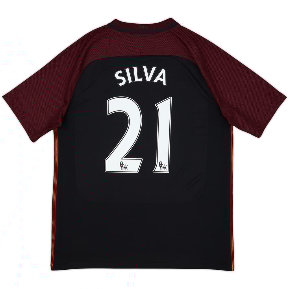2016-17 Manchester City Away Shirt Silva #21 - 8/10 - (L)