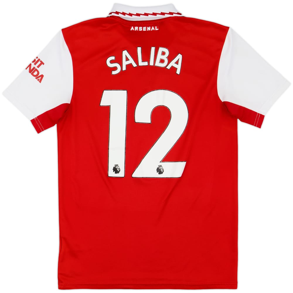 2022-23 Arsenal Home Shirt Saliba #12 - 7/10 - (S)