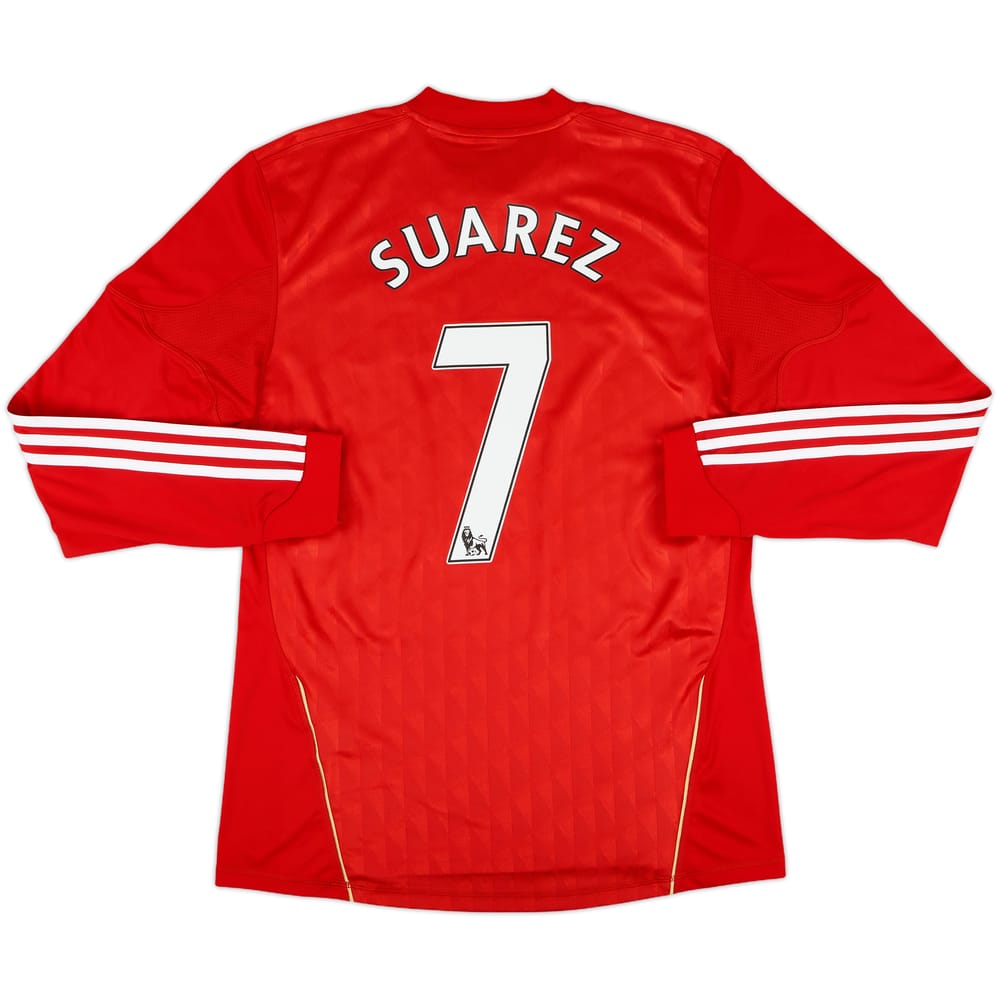 2010-12 Liverpool Home L/S Shirt Suarez #7 - 6/10 - (M)