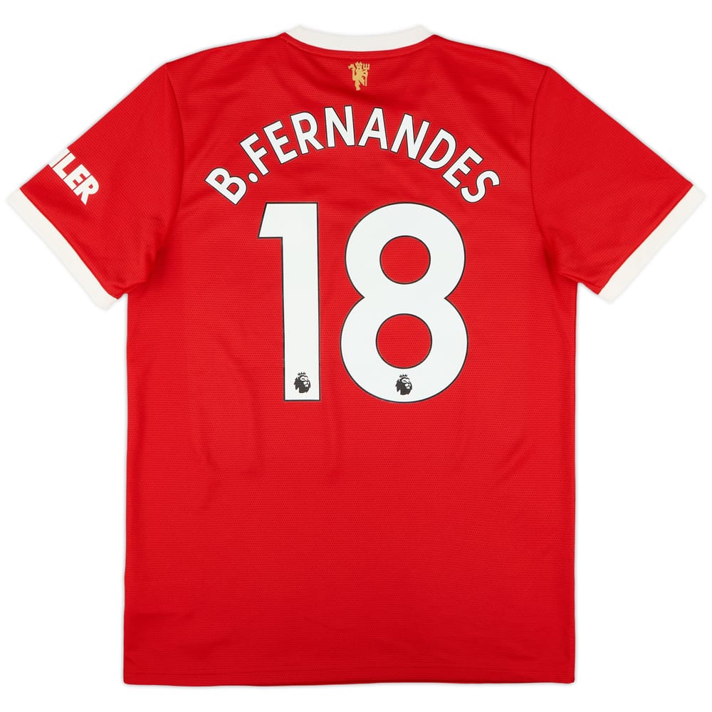 2021-22 Manchester United Home Shirt B.Fernandes #18 - 9/10 - (M)