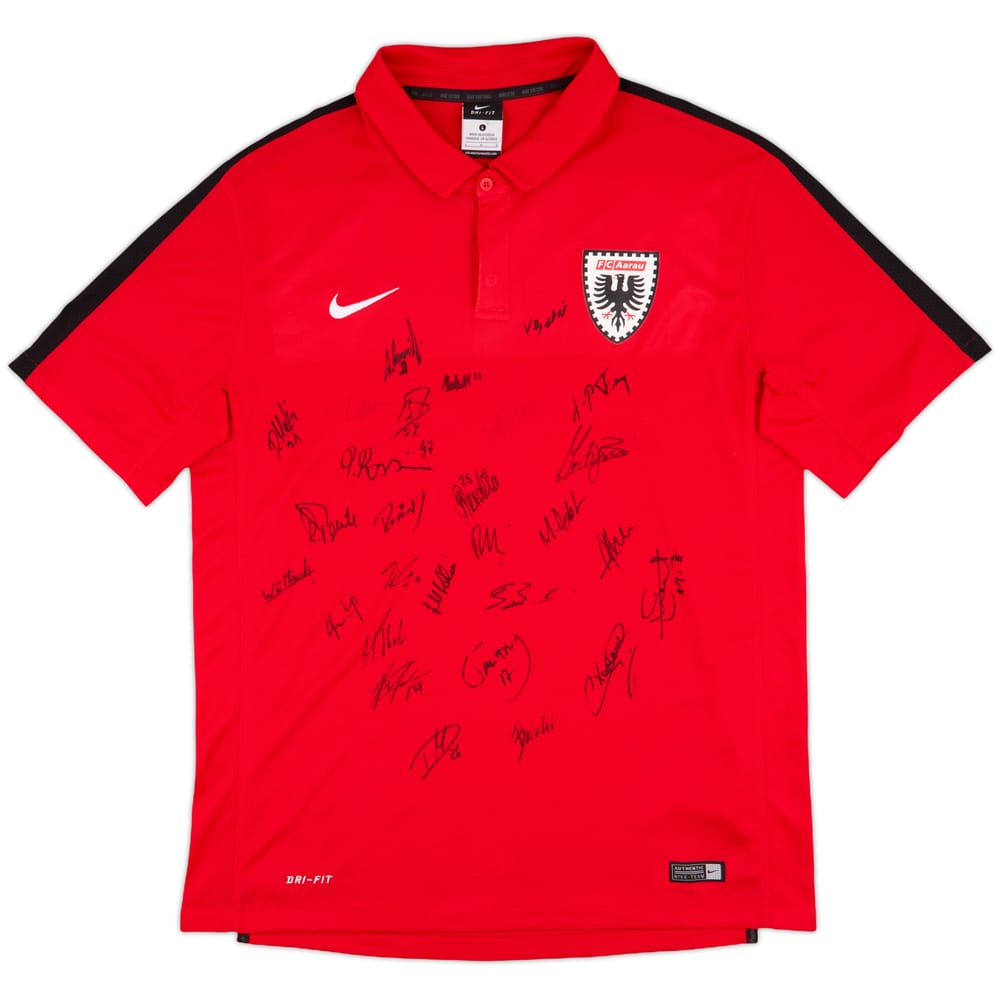 2016-17 FC Aarau Signed Nike Polo Shirt - 8/10 - (L)