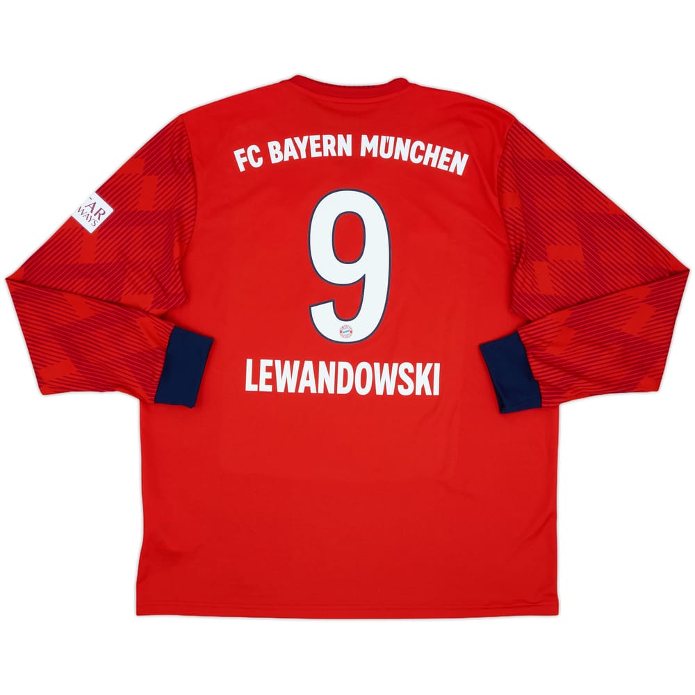 2018-19 Bayern Munich Home L/S Shirt Lewandowski #9 - 8/10 - (XL)