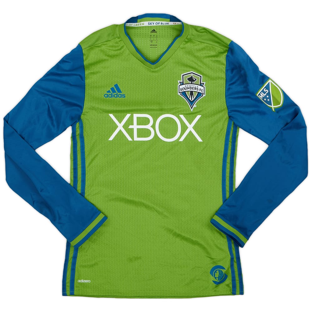 2016-17 Seattle Sounders Player Issue Home L/S Shirt - 8/10 - (S)