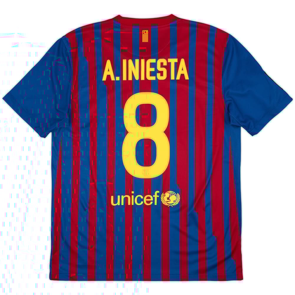2011-12 Barcelona Home Shirt A.Iniesta #8 - 9/10 - (L)