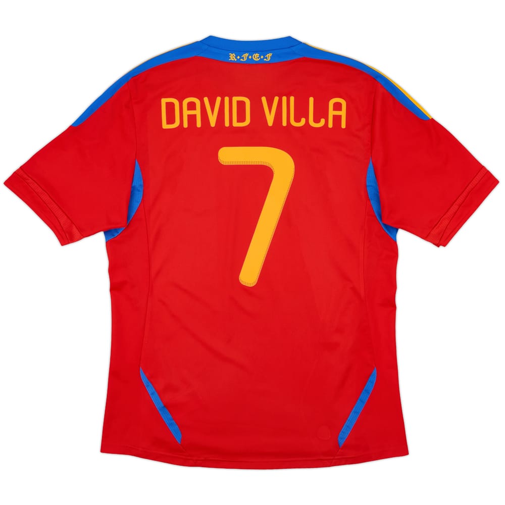 2010-11 Spain Home Shirt David Villa #7 - 8/10 - (L)