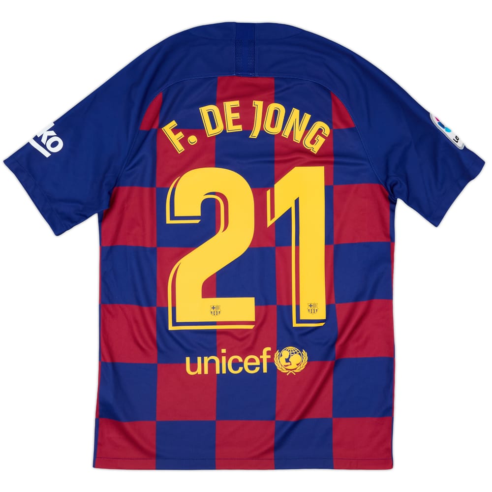 2019-20 Barcelona Home Shirt F.De Jong #21 - 9/10 - (M)