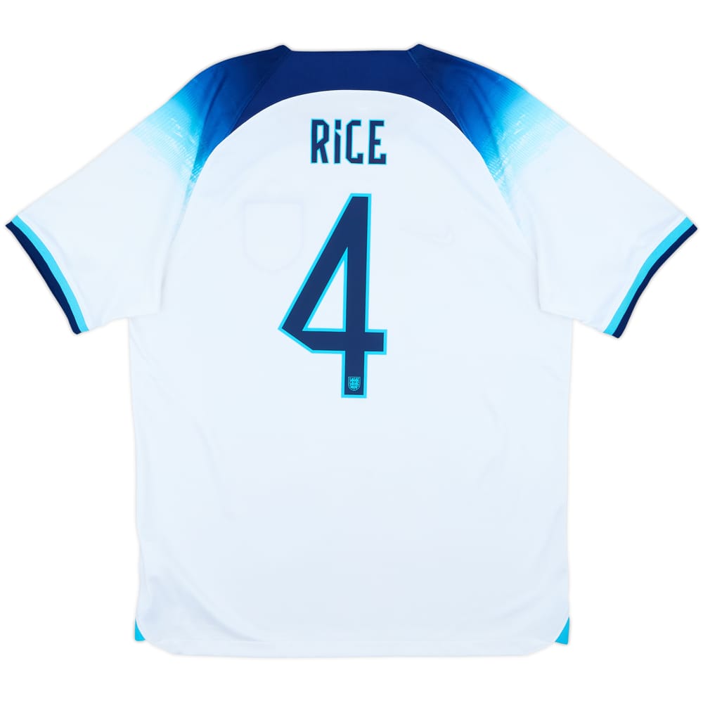 2022-23 England Home Shirt Rice #4 - 10/10 - (L)