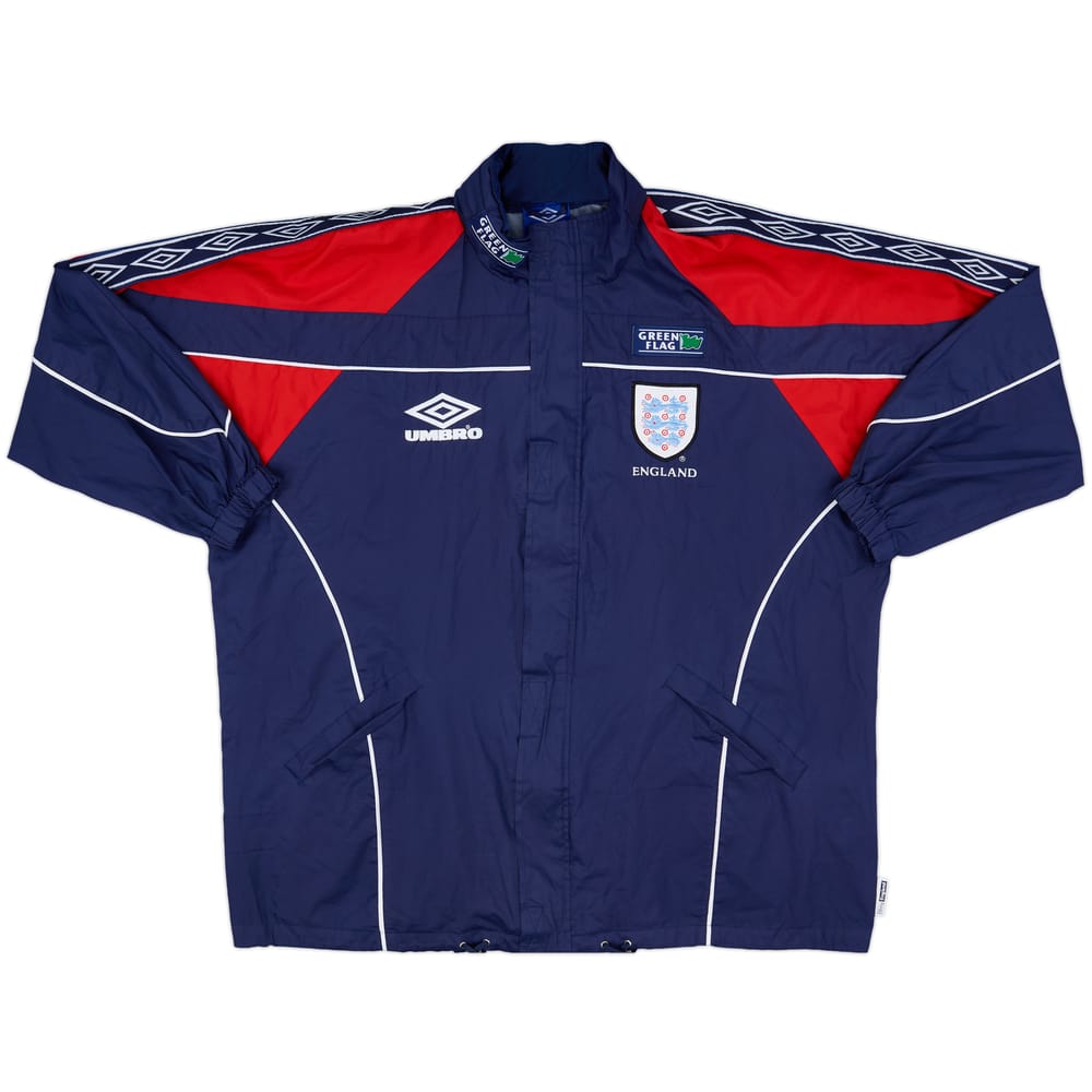 1998-00 England Umbro Hooded Rain Jacket - 8/10 - (L)