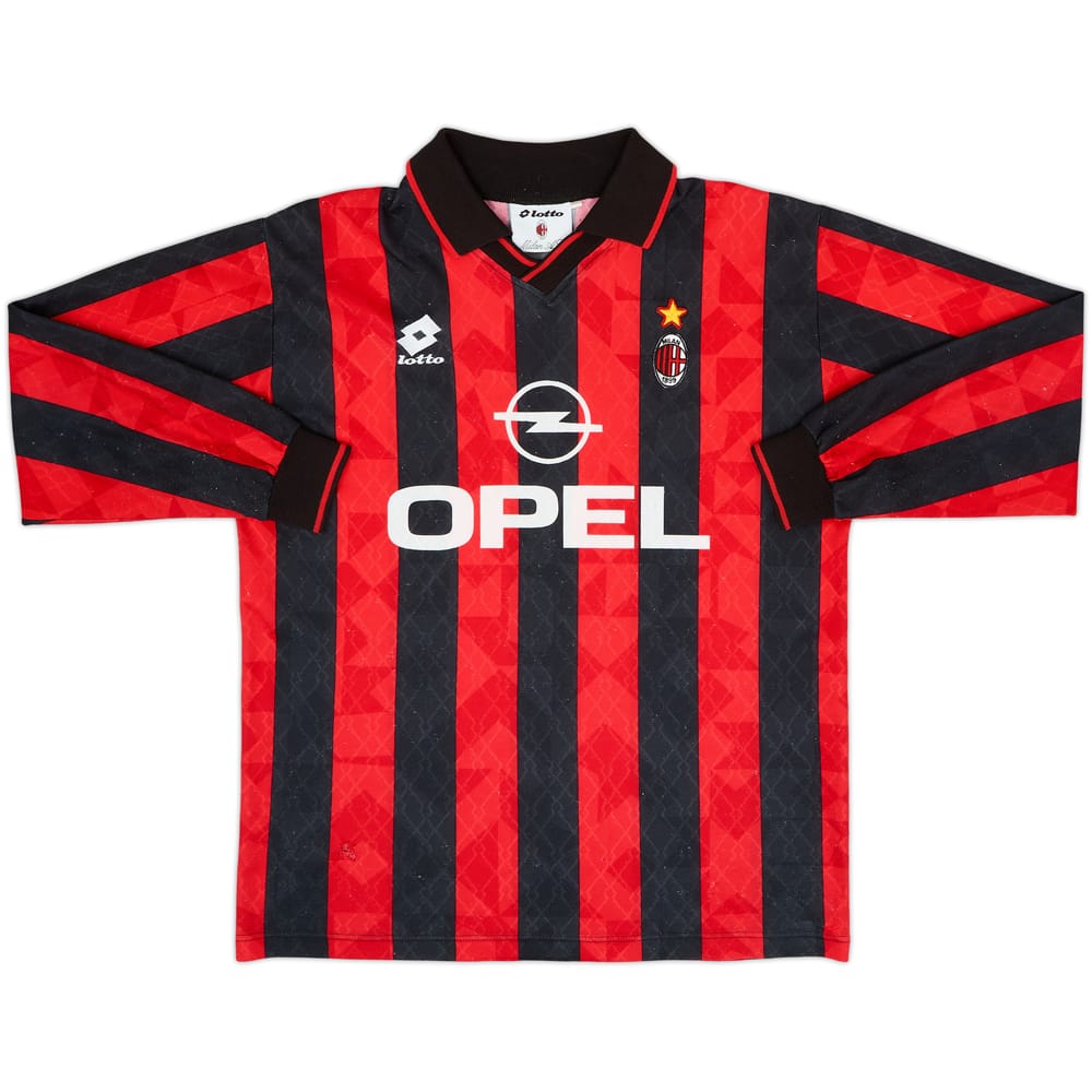 1995-96 AC Milan Home L/S Shirt - 7/10 - (M)