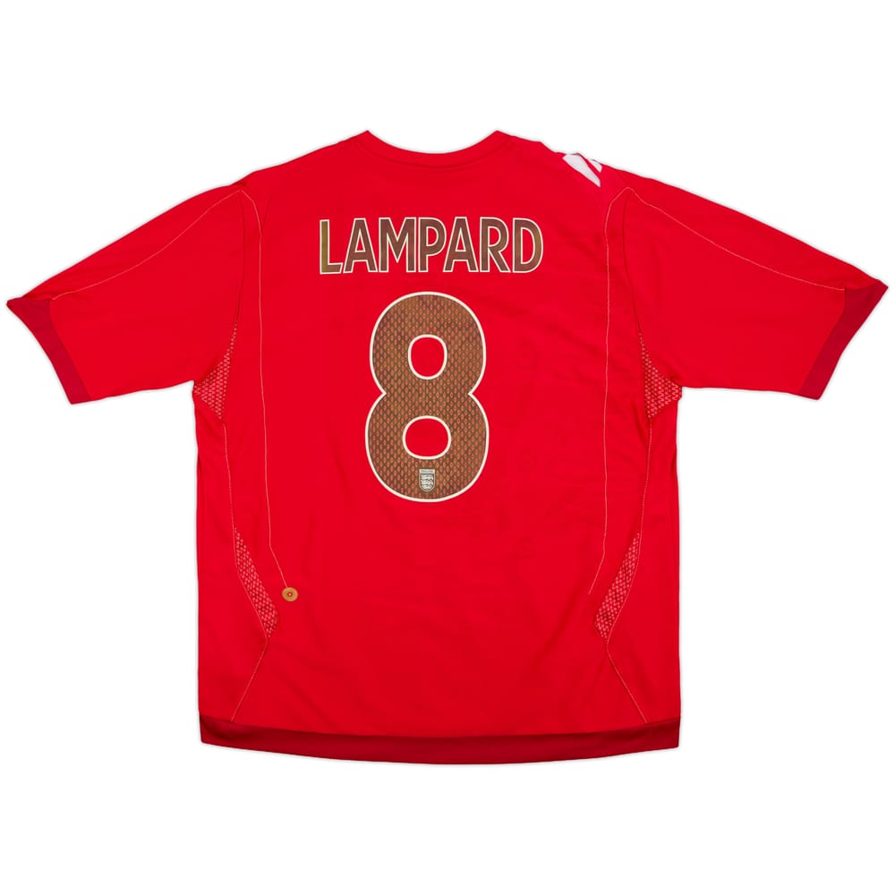2006-08 England Away Shirt Lampard #8 - 7/10 - (XL)