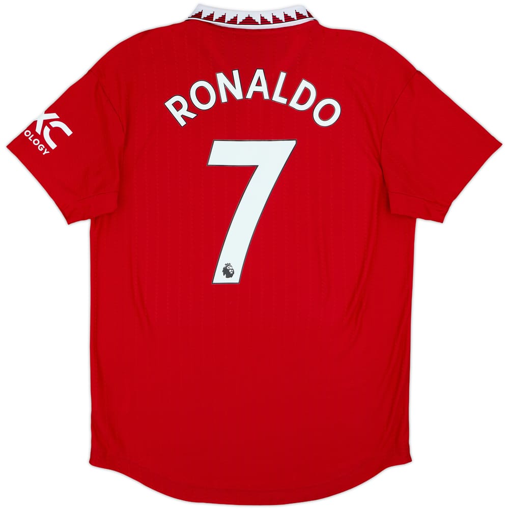 2022-23 Manchester United Authentic Home Shirt Ronaldo #7 - 9/10 - (L)
