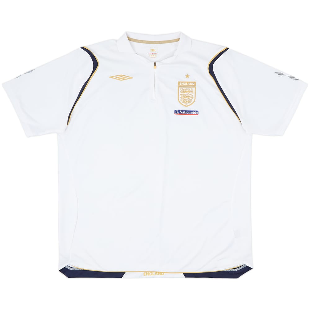 2006-07 England Umbro 1/4 Zip Training Shirt - 8/10 - (XXL)