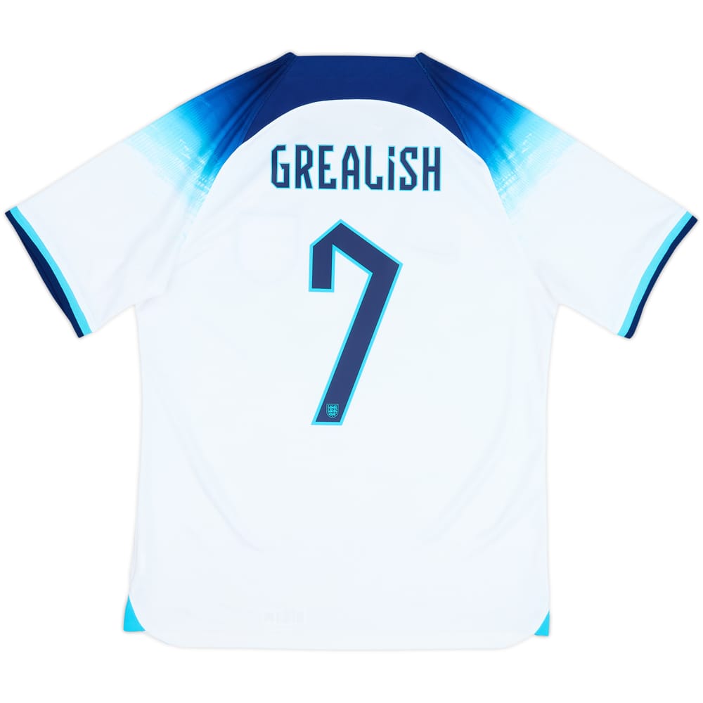 2022-23 England Home Shirt Grealish #7 - 9/10 - (M)
