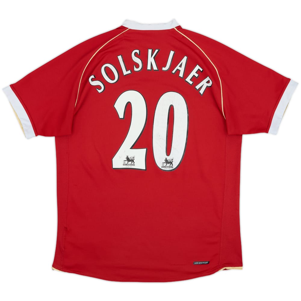 2006-07 Manchester United Home Shirt Solskjaer #20 - 6/10 - (M)