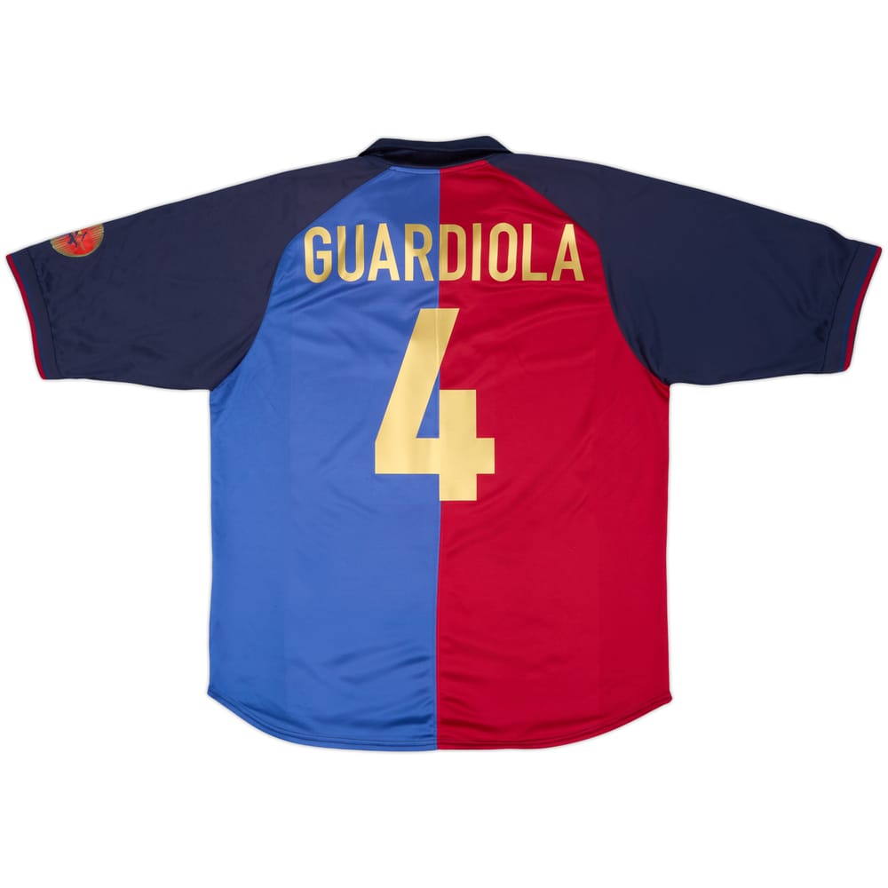 2004-05 Barcelona '1999-00' Nike Reissue Home Shirt Guardiola #4 - 7/10 - (L)