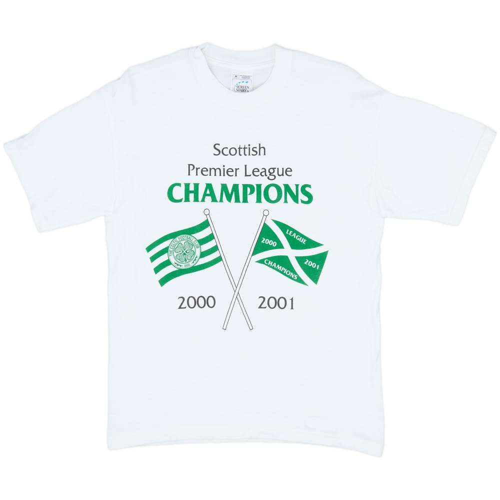 2000-01 Celtic 'Champions' Graphic Tee - 6/10 - (S)