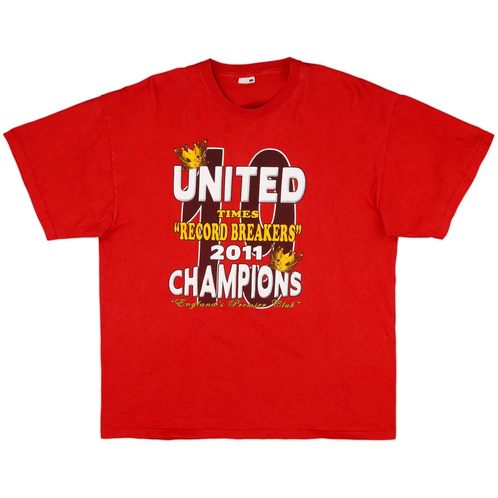 2010-11 Manchester United Cotton Tee - 8/10 - (XL)