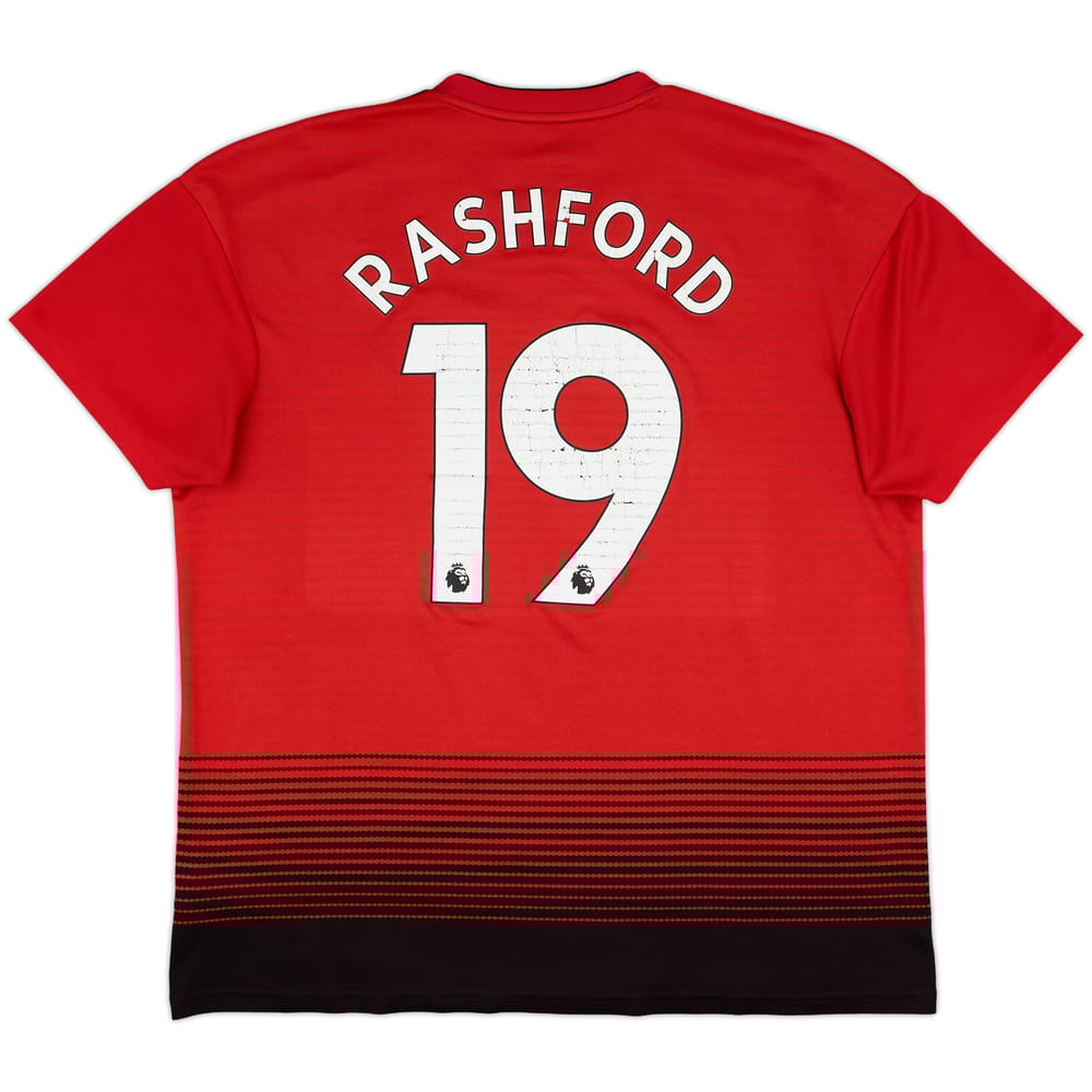 2018-19 Manchester United Home Shirt Rashford #19 - 5/10 - (XL)