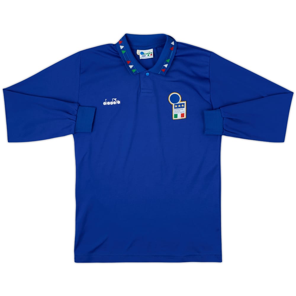 1992-93 Italy Home L/S Shirt - 9/10 - (L.Boys)