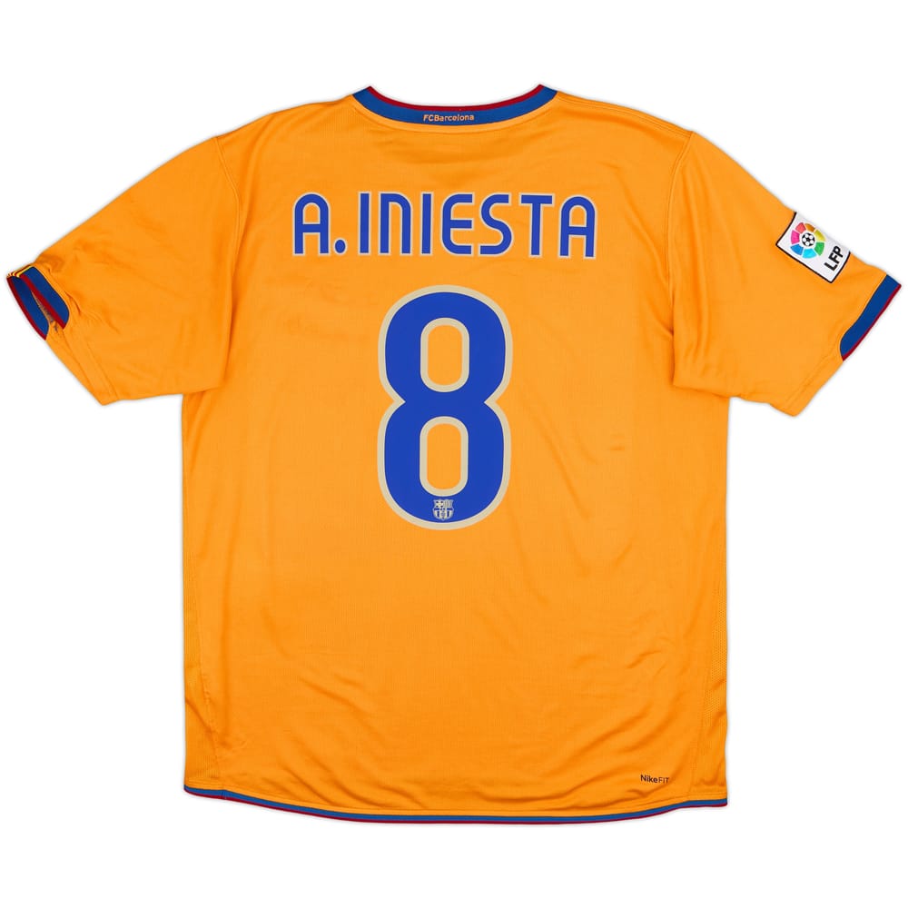 2007-08 Barcelona Third Shirt A.Iniesta #8 - 8/10 - (L)